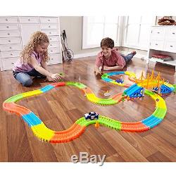 Magic Tracks 18 ft. Mega Set With LED Race cars Colorful Glow In The Dark