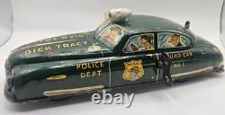 Marx Dick Tracy Squad Car No. 1 tin litho wind-up TAXI CAR 1949 LM52 Vintage