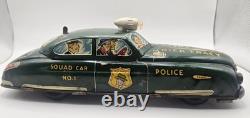 Marx Dick Tracy Squad Car No. 1 tin litho wind-up TAXI CAR 1949 LM52 Vintage