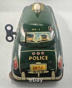 Marx Dick Tracy Squad Car No. 1 tin litho wind-up TAXI CAR 1949 LM52 Vintage