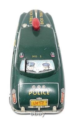 Marx Dick Tracy Squad Car Wind Up Tin Car No. 1 Plat LM 52 NO KEY
