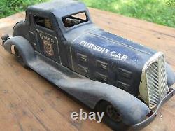 Marx G Man Pursuit gangster chaser car tin litho 1930 1940