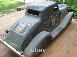 Marx G Man Pursuit gangster chaser car tin litho 1930 1940