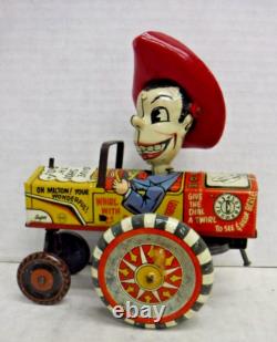 Marx Milton Berle Whoopee Crazy Car Vintage 1950's Tin Wind-Up Toy 010924AST3