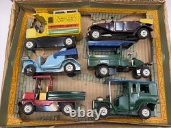 Marx Old Timer Collection Tin Toy Cars Set with Box Japan Vintage 1940s