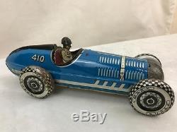 Marx Toy Racer Racing Indy Gp Brookland Car Tin Plate Clockwork Friction Wind Up