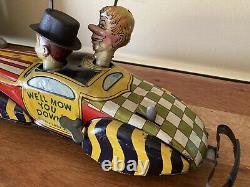 Marx Toys Mccarthy & Snerd Tin Litho Wind Up Toy Car