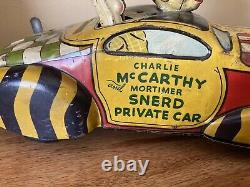 Marx Toys Mccarthy & Snerd Tin Litho Wind Up Toy Car