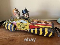 Marx Toys Mccarthy & Snerd Tin Litho Wind Up Toy Car