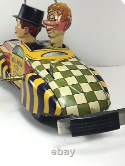 Marx Toys Mccarthy & Snerd Well Mow You Down Tin Litho Wind Up Car Near Mint