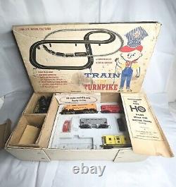 Marx Toys Vintage Train N Turnpike Set 71550 With Slot Cars Incomplete