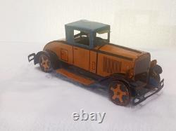 Marx Wind Up Vintage Tin Old Time Car - 1930's Coupe with Driver