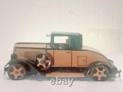 Marx Wind Up Vintage Tin Old Time Car - 1930's Coupe with Driver