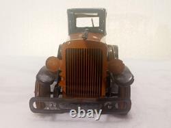 Marx Wind Up Vintage Tin Old Time Car - 1930's Coupe with Driver