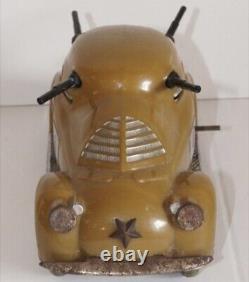 Masudaya AIR-FLOW MONSTER 1910s Made in Japan Vintage armored car celluloid Tin