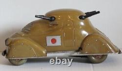 Masudaya AIR-FLOW MONSTER 1910s Made in Japan Vintage armored car celluloid Tin