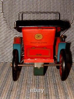 Masudaya Lever/clockwork Action Tin Oldtimers No. 1 Car In Original Box! Working