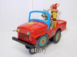 Masudaya Modern Toys Car Tom Jerry Comic Car Friction Working Condition Used