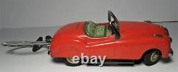 Masudaya Modern Toys (MT) Japan Tin Jaguar Sports Car Convertible Battery Op 8