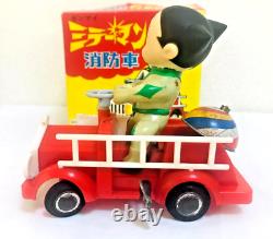 Masudaya Modern Toys Mirror Man Fire Truck Tin Vintage Car MIGHTY ATOM with Box