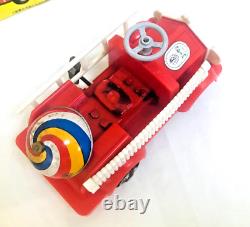 Masudaya Modern Toys Mirror Man Fire Truck Tin Vintage Car MIGHTY ATOM with Box