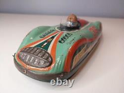 Masudaya Super Sonic Race Car Friction Tin Toy 1950s No 36