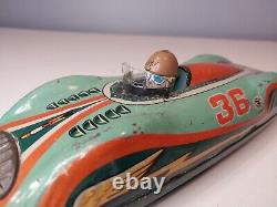 Masudaya Super Sonic Race Car Friction Tin Toy 1950s No 36