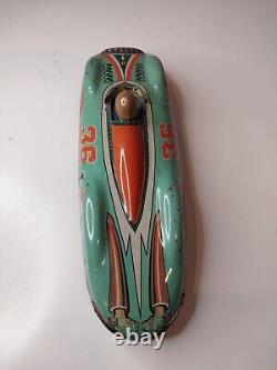 Masudaya Super Sonic Race Car Friction Tin Toy 1950s No 36