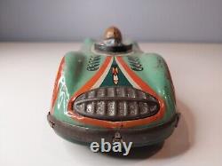 Masudaya Super Sonic Race Car Friction Tin Toy 1950s No 36