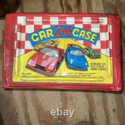 Matchbox Hot Wheels Diecast Car Lot 24 Car Case Vintage Toy Cars REAL Collection
