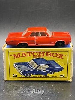 Matchbox Lesney #22c Pontiac GP Sports Coupe In Red with Original Box VTG Toy