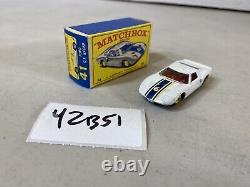 Matchbox lesney vintage toy car box Ford GT Racer No. 41, 42B51