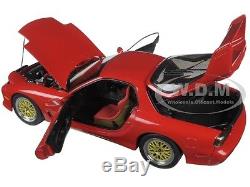 Mazda Rx-7 (fd) Tuned Version Vintage Red 118 Diecast Car By Autoart 75969