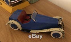 Meccano No 1 Non Constructor Car Clockwork Pre War all original Blue/cream