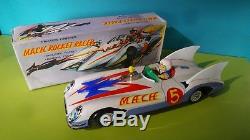 Mega rare tin Speed Racer Machee Gogo car ASC Aoshin Japan orig. Box 1960 manga