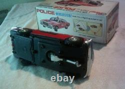 Mercedes Benz Batt. Op. Bump'N' Go Tin Toy Red Police Car