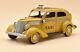 Metal Yellow Checker Cab Vintage 1930`s TAXI Sedan Model Art Sculpture JAYLAND