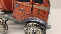 Mettoy Tinplate Windup International Oil Lorry Truck Tanker Works