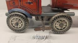 Mettoy Tinplate Windup International Oil Lorry Truck Tanker Works