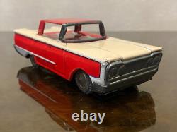 Modern Toys Japan FORD GALAXIE 1960 Car & HOUSE TRAILER Friction Tin Toy 1960's