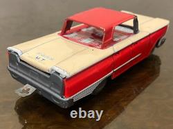 Modern Toys Japan FORD GALAXIE 1960 Car & HOUSE TRAILER Friction Tin Toy 1960's