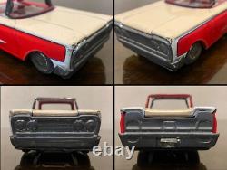 Modern Toys Japan FORD GALAXIE 1960 Car & HOUSE TRAILER Friction Tin Toy 1960's