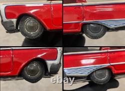 Modern Toys Japan FORD GALAXIE 1960 Car & HOUSE TRAILER Friction Tin Toy 1960's