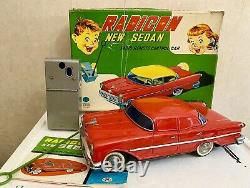 Modern Toys RADICON NEW SEDAN Tin Toy Car Battery Op. Remote Japan 1950s