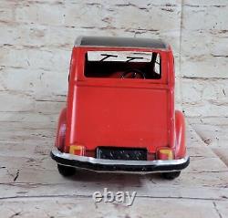 NEW 112 2CV 6 Charleston Metal Model Car Toy Red and Siver Black Trim
