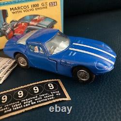 NIB #324 VTG CORGI TOYS MARCOS 1800 GT With VOLVO ENGINE ELITE COLLECTOR COND