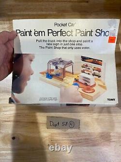 NIB VTG 1982 TOMY Pocket Car Paint'em Perfect Paint Shop Hot Wheels Toy Car