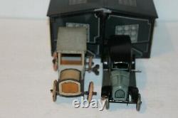 NICE EARLY 1910's/20's BING TIN LITHO GARAGE with TWO WIND UP CARS SET #2