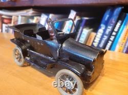 NICE VINTAGE 1910'S TIN LITHO WIND UP TOURING CAR with DRIVER