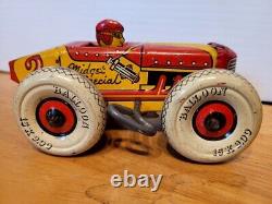 NICE VINTAGE 1930'S or 40'S MARX TIN LITHO WIND UP #2 MIDGET SPECIAL RACE CAR